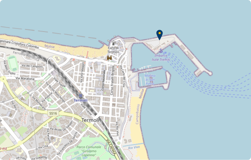Mappa del porto di Termoli